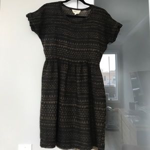 Isabel Marant Etoile Black/Brown Lana Wool Dress